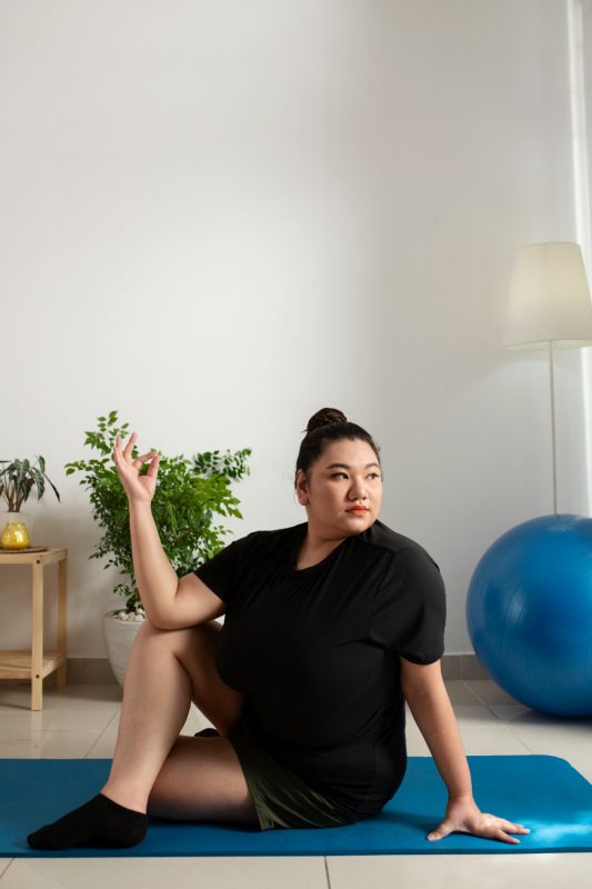 Yoga mat for plus-size practitioners