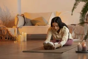 Home yoga space