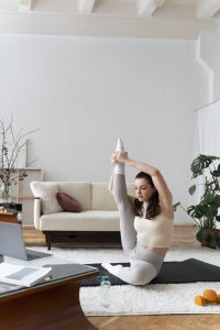Home yoga space